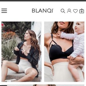 BNWT Blanqi Cooling Maternity + Nursing Bra - Black - Medium
